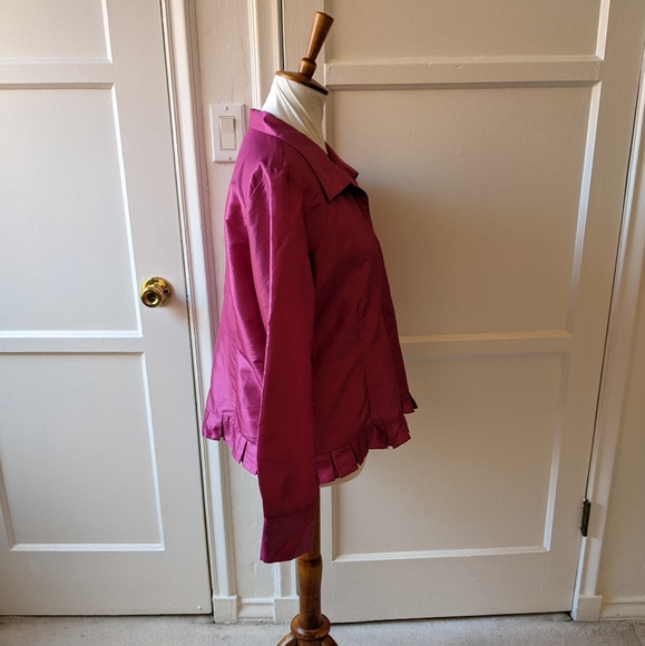 Oscar an Oscar de la Renta company fuchsia blouse size 16p - Picture 6 of 10